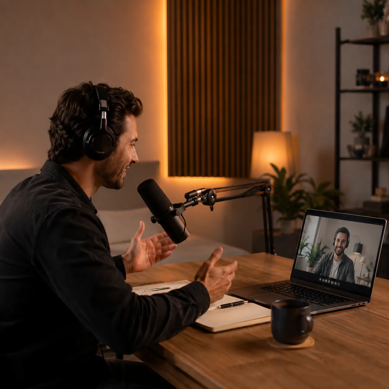 1 hour interview content recorded remotely on Meet The Creator